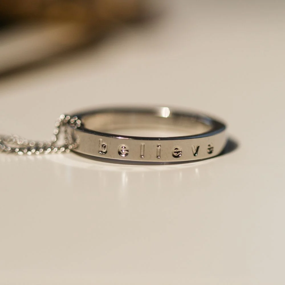 Believe  - Fidget Ring Necklace - Image 5