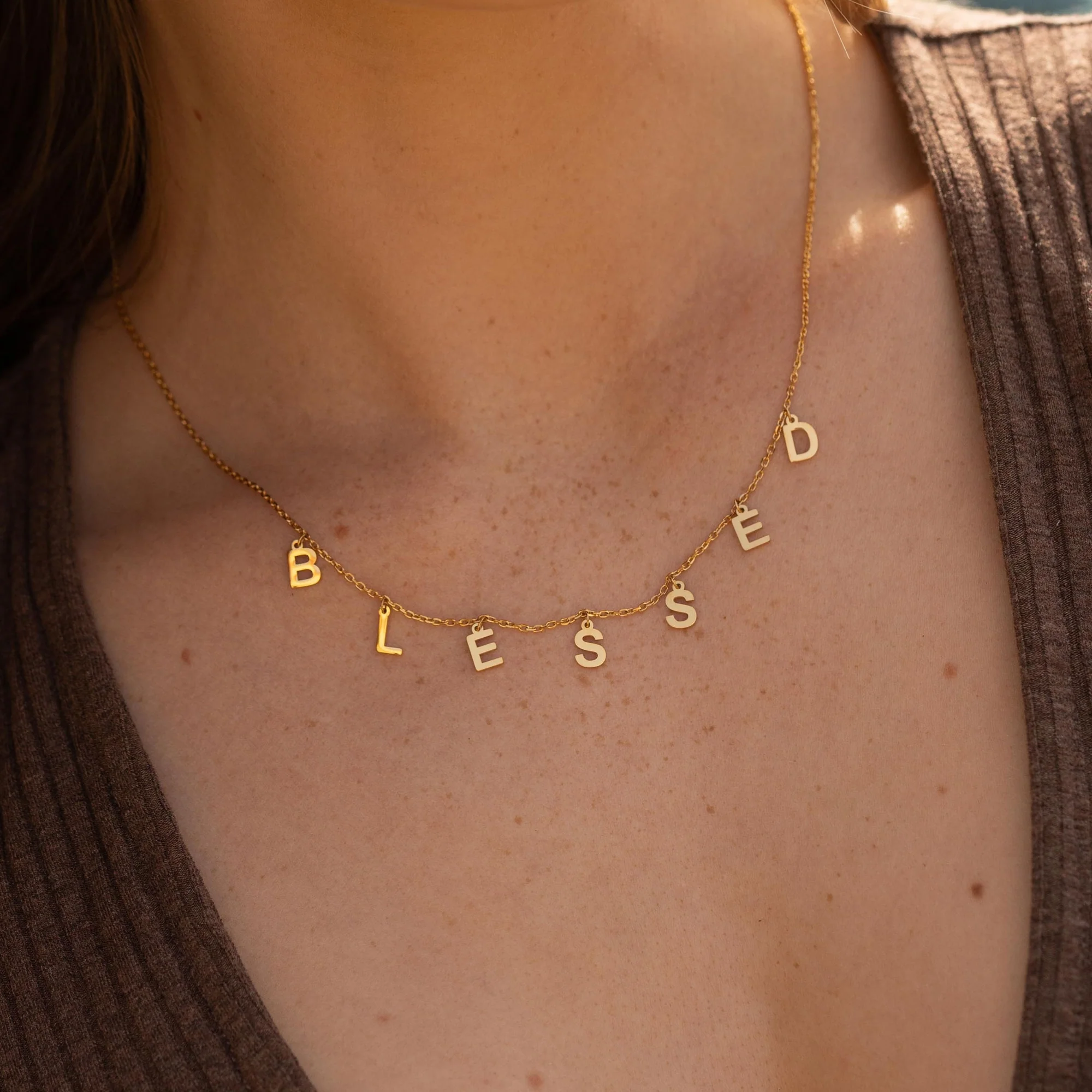 Blessed - Letter Chain necklace - Image 3