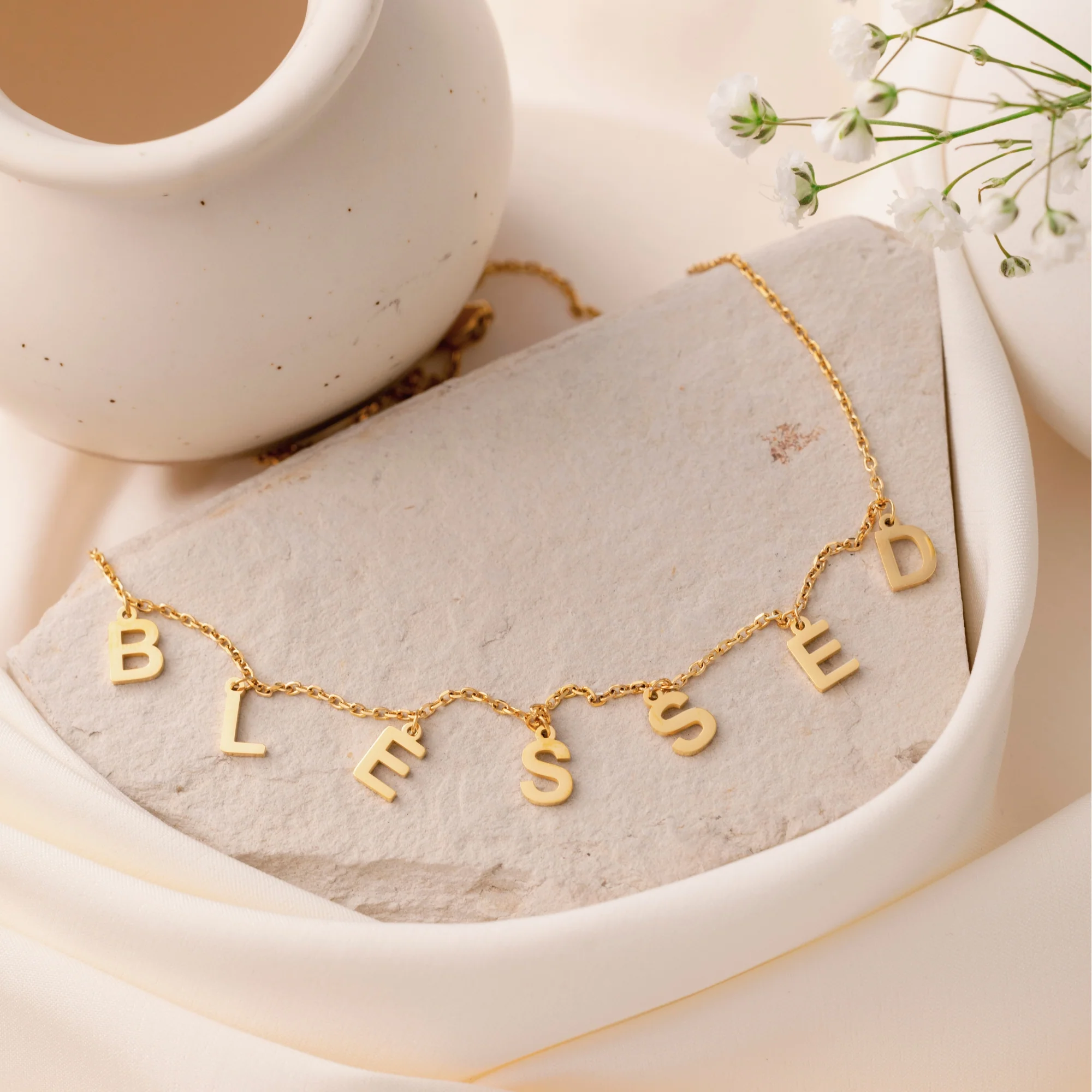 Blessed - Letter Chain necklace - Image 4