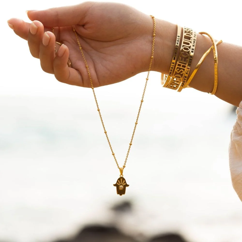 Hamsa Necklace - I Am Protected - Image 4