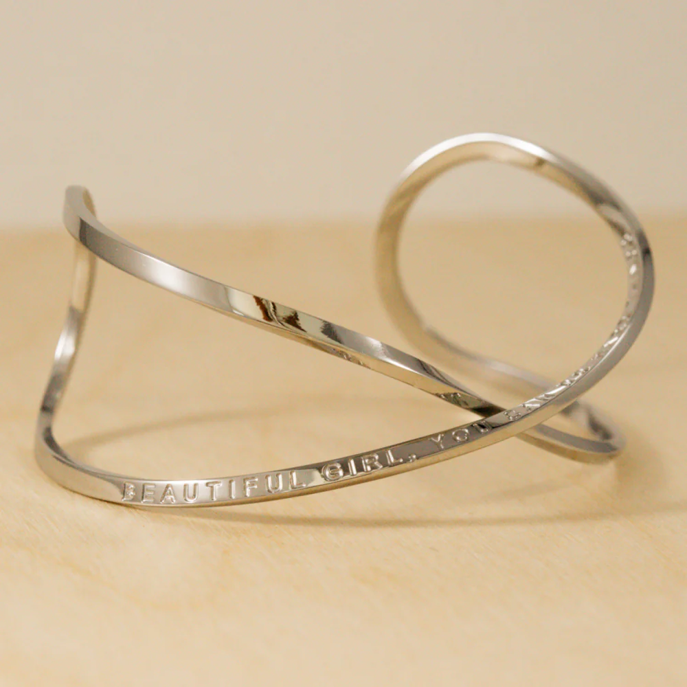 Beautiful Girl, You Can Do Hard Things - Infinity Cuff - Image 4