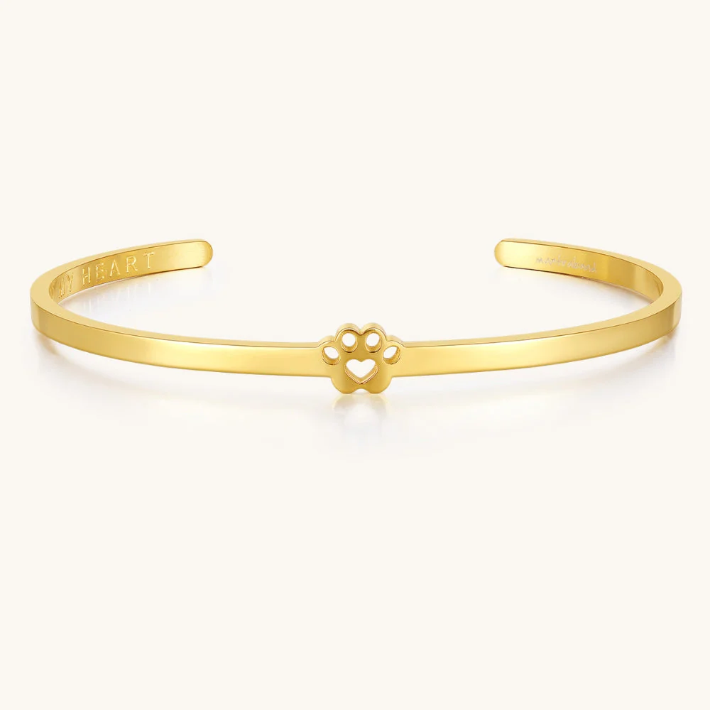 Pawprint Cuff - I Have Pawprints On My Heart