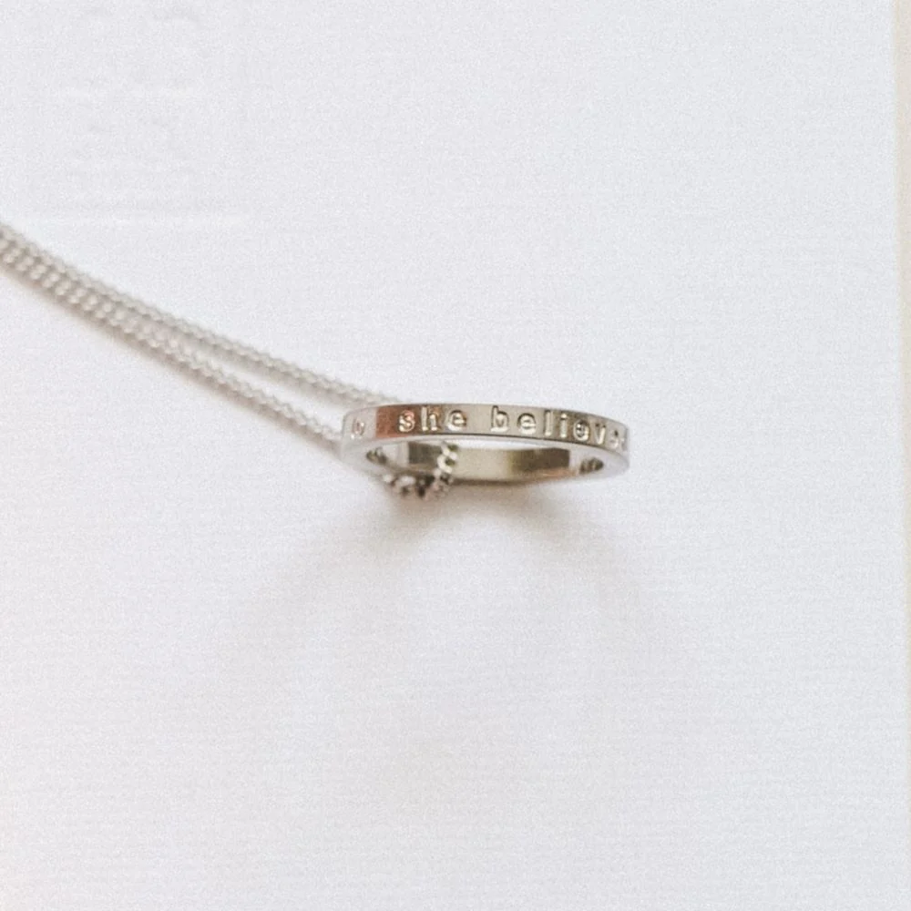 She Believed She Could, So She Did - Fidget Ring Necklace - Image 6