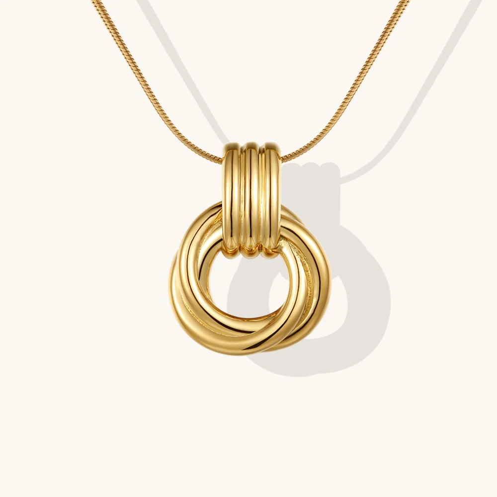 Triple Knot Pendant Necklace