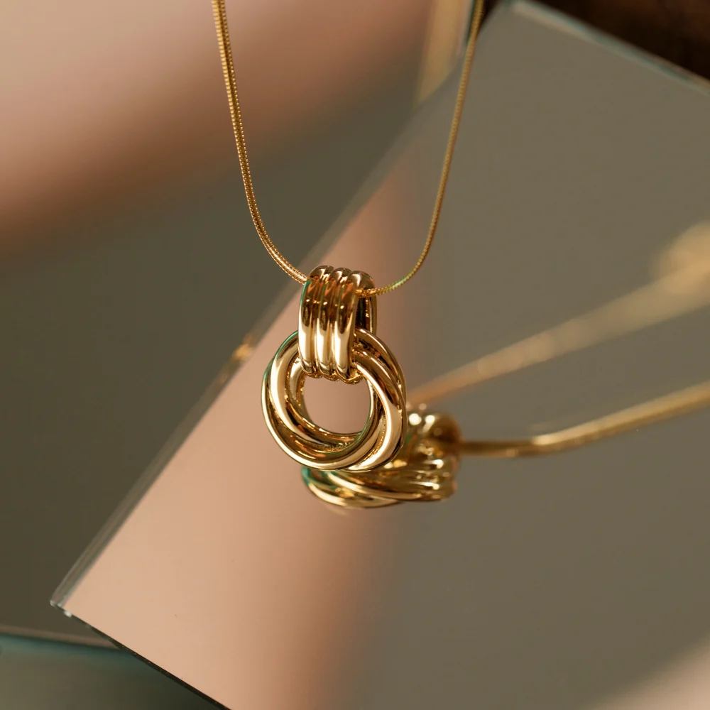 Triple Knot Pendant Necklace - Image 3